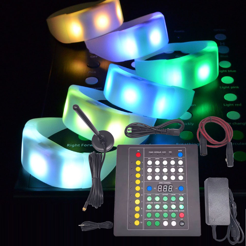 Event Party Dj - Função dmx led silicone tpu pulseiras