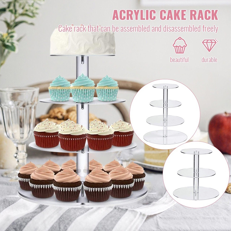 Cupcake Stand Tier - 1 pc 3/4/5 camadas acrílico redondo